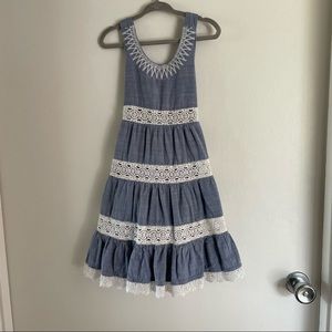 Denim and White Dress